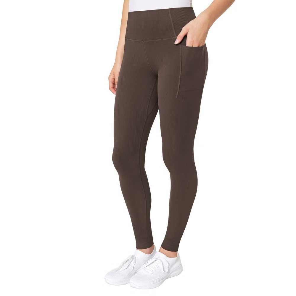 Mondetta Women's Ribbed Legging 28" Inseam, Brown, Size: XS, New